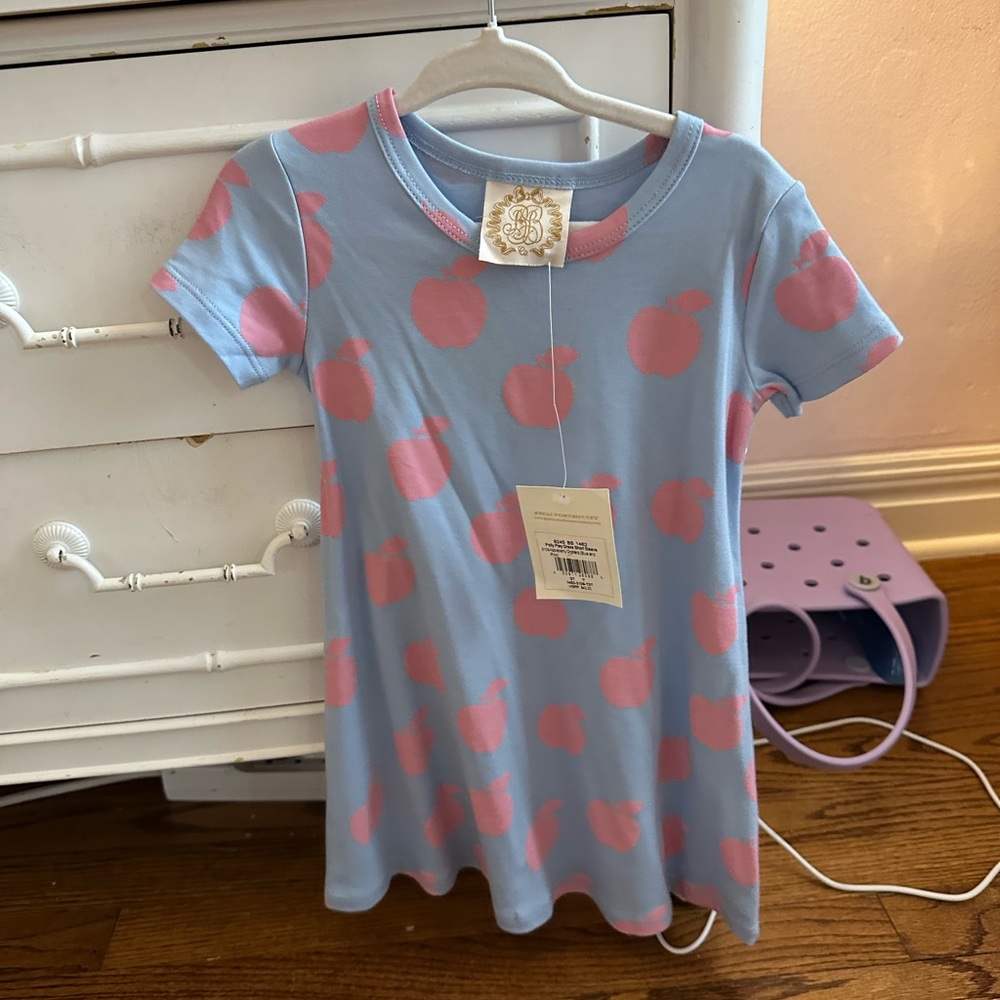 Blue and Pink Polka Dot Dress